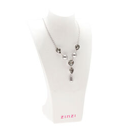 Zinzi collier groen grijs zirconia zic349