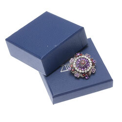 Broche of hanger amethist granaat markasiet en parels