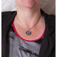 zilver hanger blauw emaille pareltjes markasiet