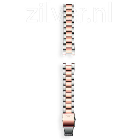Horlogeband staal deels rosé deels mat MY iMenso 124-23