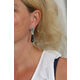 lange zilveren oorbellen met markasiet, onyx en robijn