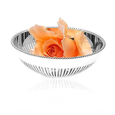 Rond bonbonmandje parelrand Keltum