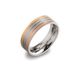 Titanium ring tricolor Boccia 0135-03