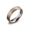 Titanium ring bicolor 3 briljant 0134-02 Boccia