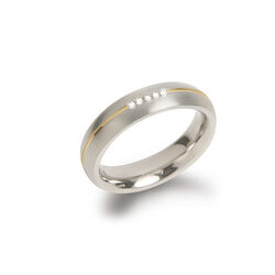 Titanium ring met briljant Boccia 0130-04