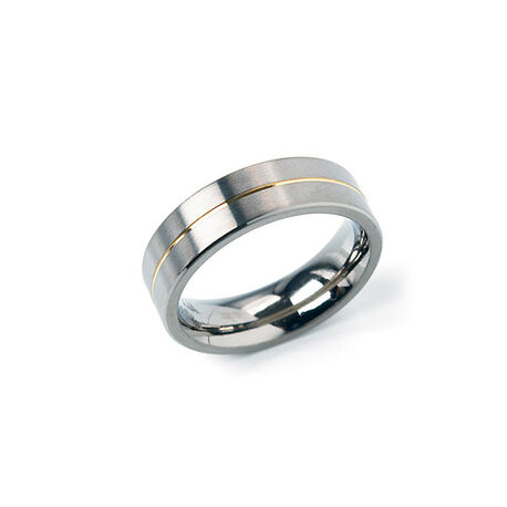 Titanium ring met gouden lijn BOCCIA Titanium 0101-21