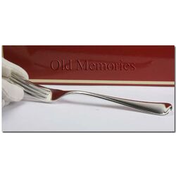 Zilveren dienvork model Glad van Schiavon grote stevige 1e gehalte zilveren vork