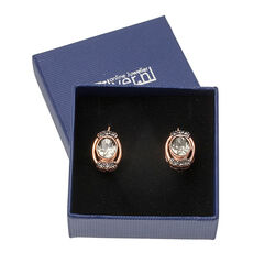 roséverguld zilver oorbellen olijfgroen strass