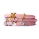 Driedubbel roze leren armband Endless 12113