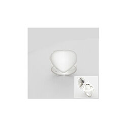 Zilver ring medaillon hart