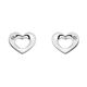 zilver oorbellen hart diamantje DE434 Hot Diamonds