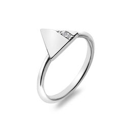 Zilver ring Silhouette Triangle Hot Diamonds DR171
