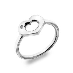 Zilver ring Emerge Open Heart DR161 Hot Diamonds