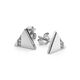 Zilver oorbellen driehoekig Silhouette Triangle Hot Diamonds