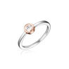 Zilver ring Tiny roséverguld Esprit