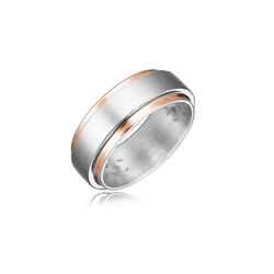 zilveren ring Modern Shape bicolor van Esprit