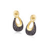 Oorbellen staal verguld Medea Black Gold van Esprit