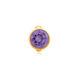 Endless charm Round Amethyst Dome Gold