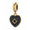Verguld zilver bedel Black Big Heart Endless 3875-1