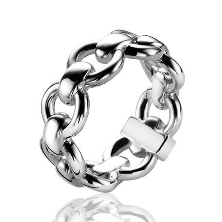 ZINZI zilveren schakelring ZIR898