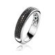 Zinzi half alliance ring zwart ZIR1183Z
