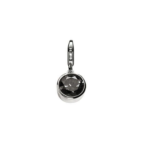 Zilveren charm met zwart zirconia van Zinzi ch249bl