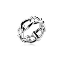 Zinzi ring met open gourmetschakel ZIR1168