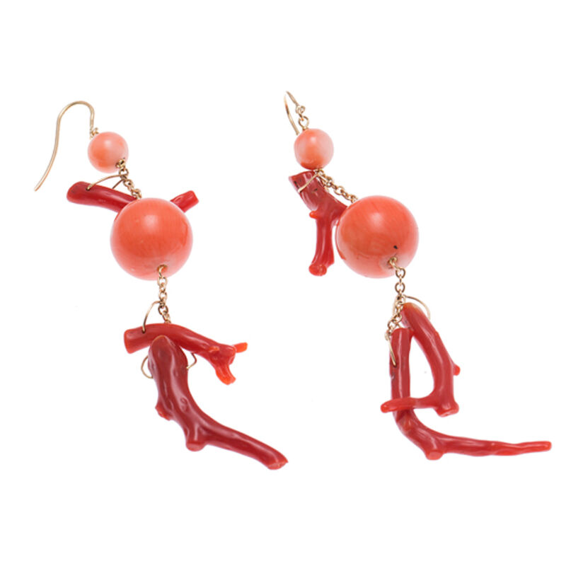 bloedkoraal oorhangers