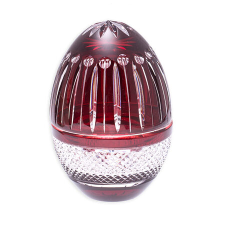 Tatiana Faberge Kristallen Egg Box Rood