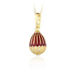 Tatiana Faberge charms Egg rood emaille F053red