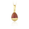 Rood met verguld ei hanger Fabergé