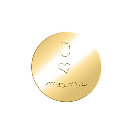 verguld zilver graveermunt I Love Mama 33-1071h my imenso