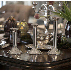 Greggio verzilverde kandelaar 22 cm