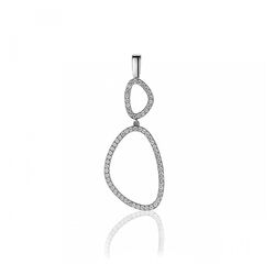 Zilver hanger met zirkonia zih1245z Zinzi