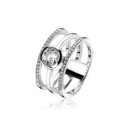 Zilveren ring Trio ZIR1261 van Zinzi