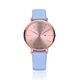 Rosé verguld Zinzi horloge blauwe band