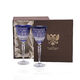 Stel blauw kristallen wijnglazen Tsars Collection