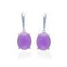 Zilver oorbellen paars jade Tsars Collection Olga serie