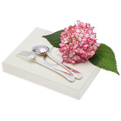 verzilverd kinderbestek glad model 