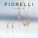 9 krt oorbellen open hart met diamant Fiorelli Contour GE2049