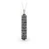 Zilver hanger grijs swarovski Jet Hematite Spark
