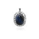 ZIlver hanger topaas en cat eye zirkonia