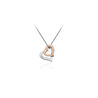 Hot diamonds zilveren ketting twee harten