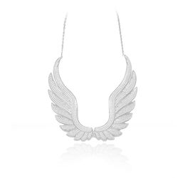 Feestelijk collier Angel vleugels met zirconia