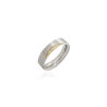 Boccia ring titanium deels verguld met diamantjes 0138-04