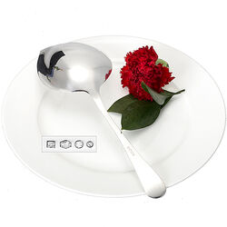 Gladde zilveren vlalepel model 250