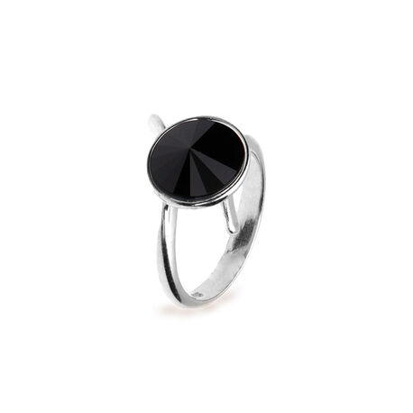 Zilveren ring Sweet Candy black Swarovski van Spark