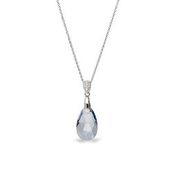 Spark Dainty Drop necklace Blue Shade