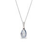 Zilver hanger Dainty Drop Blue Shade Spark