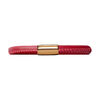 Rood leren armband rosé sluiting van Endless